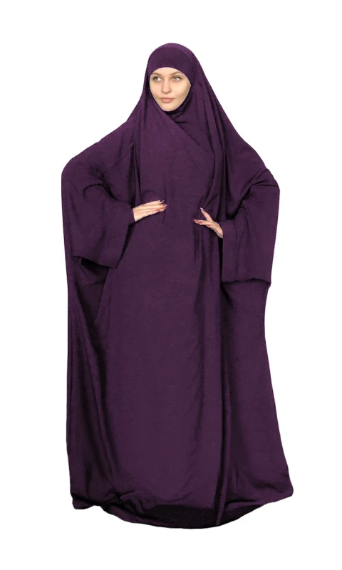 

Muslim Hijab Robe Hijab Dress Worship Service Clothes Islamic Hooded Robe Full Cover Arab Kaftan Prayer Long Khimar Djellaba