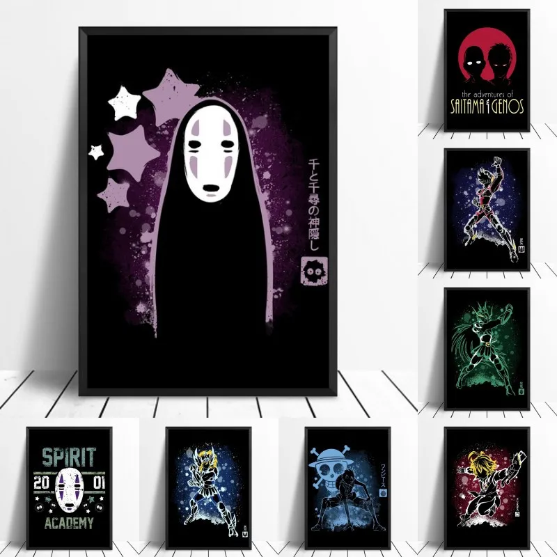 

My Neighbor Totoro and Spirited Away Anime Art Canvas Poster Home Print Decorative Painting Frameless