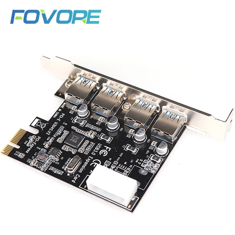 Плата расширения PCI-e к USB 4 порта 3 0 PCI express usb pci-e адаптер pcie конвертер для win 10 |