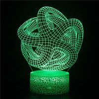 3d lamp illusion led abstract night light 16 colors changing with remote home bedroom decor birthday gifts for men boys kids