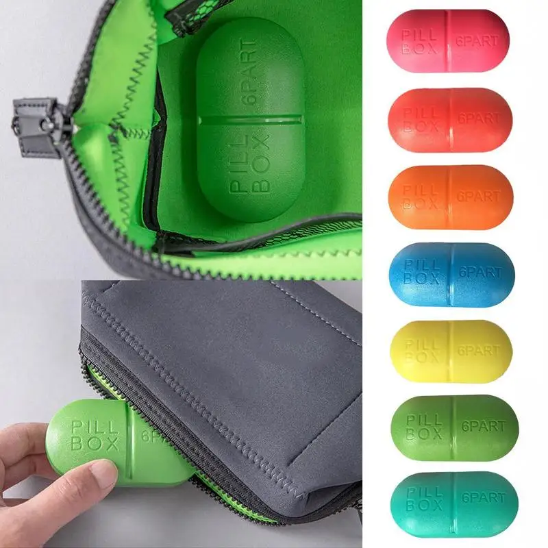 1 шт. мини коробка для таблеток ярких цветов милый пластиковый чехол складной