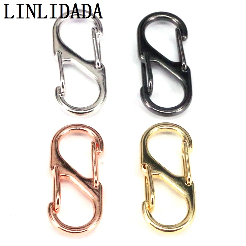 

10Pcs 14*32mm Carabiner Snap Hooks for Paracord Clips Buckles Clasps Wiregate Keychain DIY Accessories