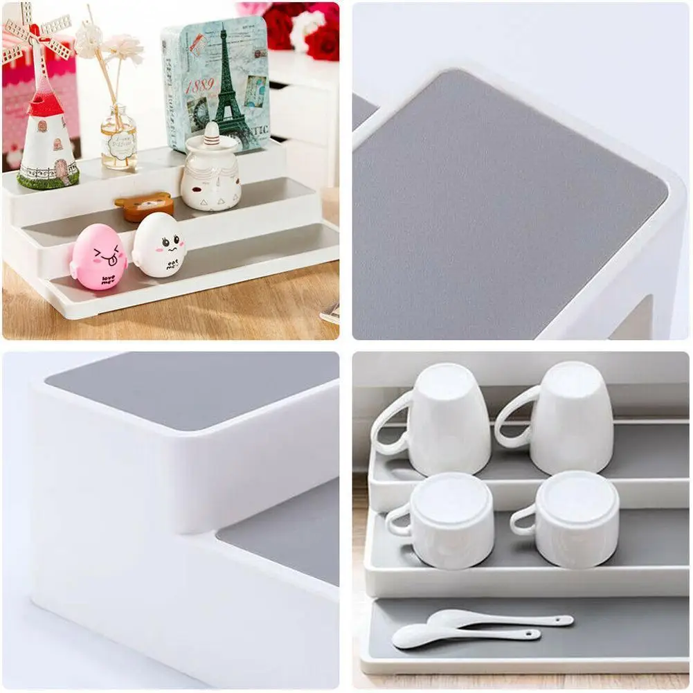 kitchen organizer for seasoning can three tier condiment bottle step shelf spice rack for cabinet countertop holder free global shipping