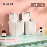 joybos desktop trash can small exquisite durable fits on desk home kitchen office bedroom car ceramic white exterior finish