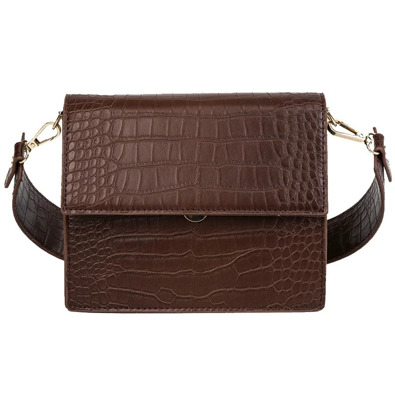 

Tamara Women's Designer Handbag Crocodile Pattern Shoulder Messenger Bag 2020 Fashion New High Quality PU Leather Solid Bag Lock