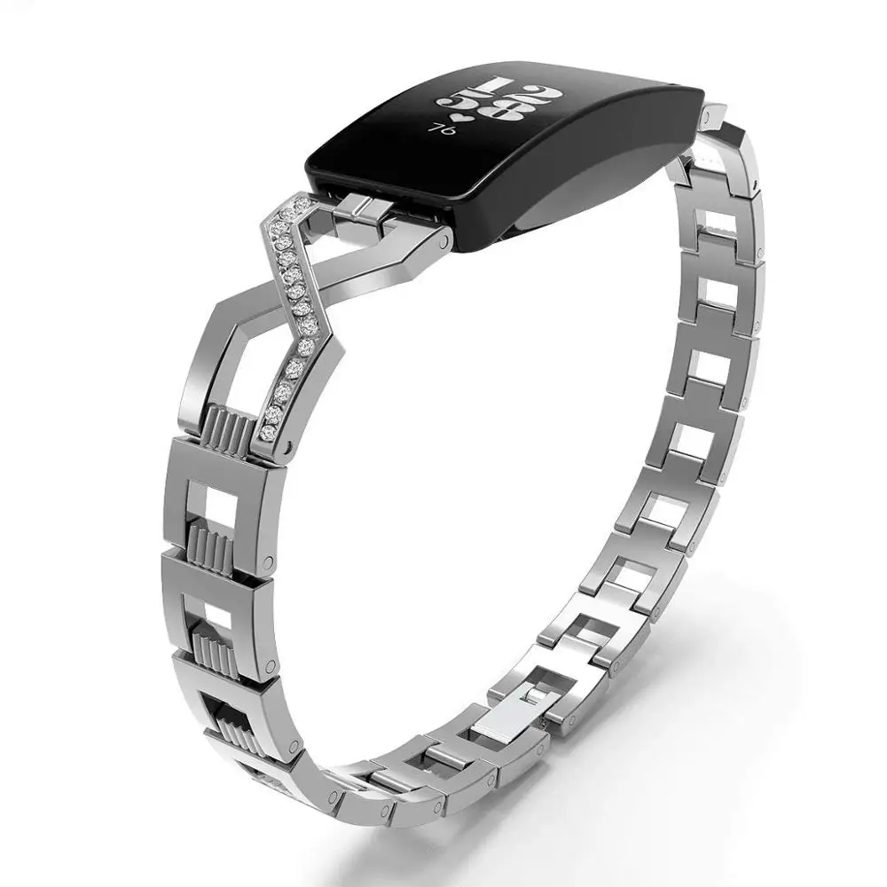 Для Fitbit Inspire/Inspire HR Браслет с блестящими бриллиантами Стразы ювелирные изделия
