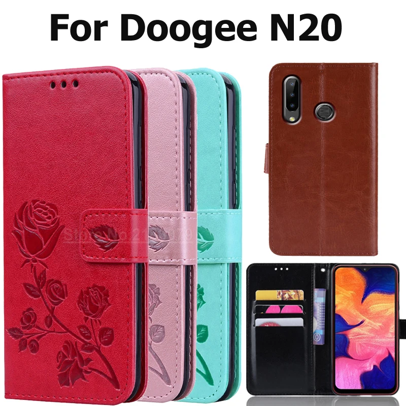 Флип чехол для телефона Doogee N20 с 3D цветочным узором Чехол Для Pro роскошный