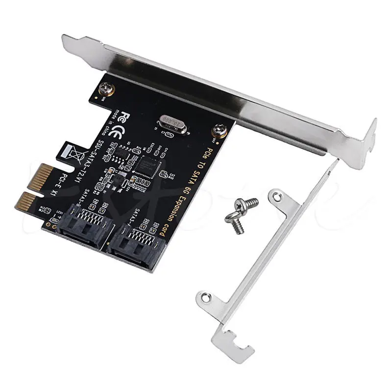 6G PCIe PCI Express на SATA3.0 2-портовый адаптер контроллера расширения SATA III | Компьютеры и