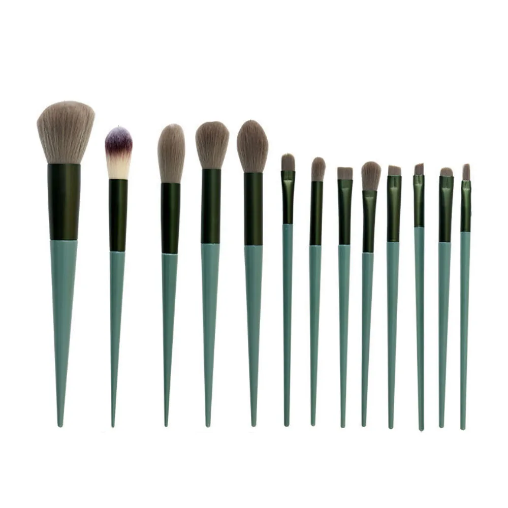 

13pcs Makeup Brushes Set-The Matcha Green Cosmestic Brushes-foundation Powder Blush Fiber Beauty Pens-make Up Tool