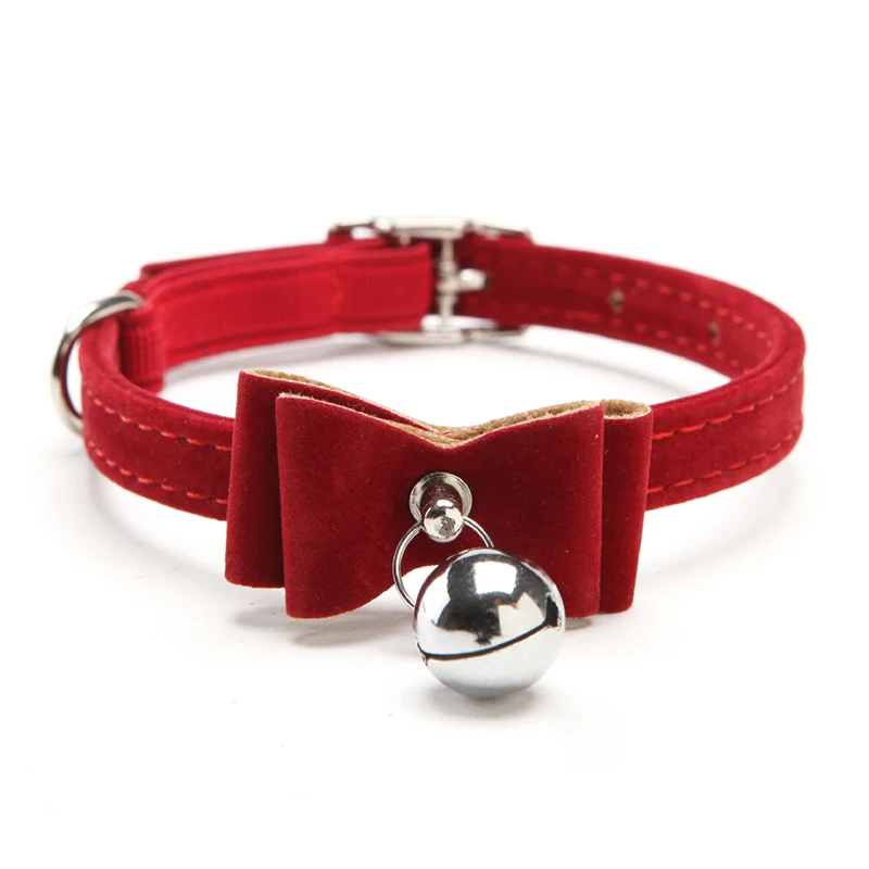 Безопасный эластичный ошейник с бабочкой колокольчиком для маленьких собак и