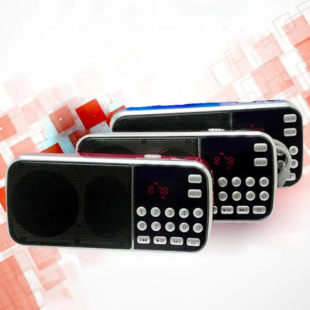Y-501 FM радио Цифровая Поддержка TF карта USB AUX портативный светодиодный фонарик