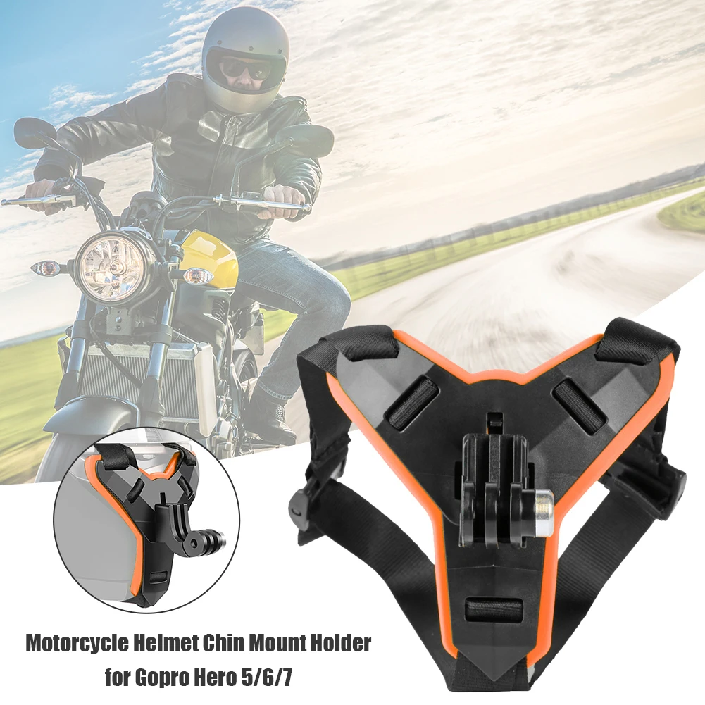 

Motorcycle Helmet Chin Strap Mount Motorcycle Helmet Holder for GoPro Hero Action Xiaomi Yi Action Camera Accessories