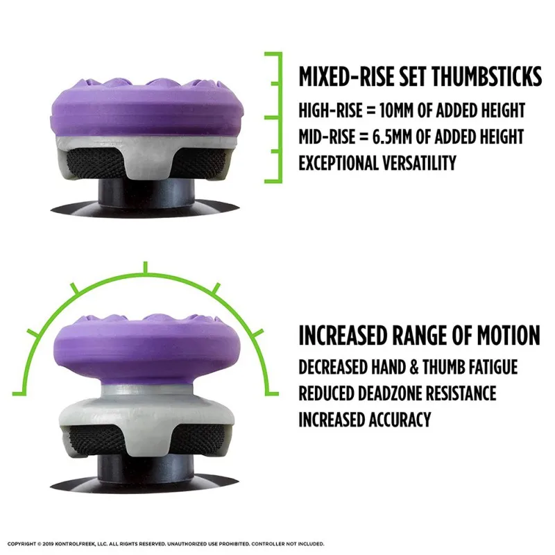 

2Pcs for Play station 4 PS5 PS4 Controller Hand Grip Extenders Caps Accessories Thumbstick FPS Button Rubber Joystick Cap