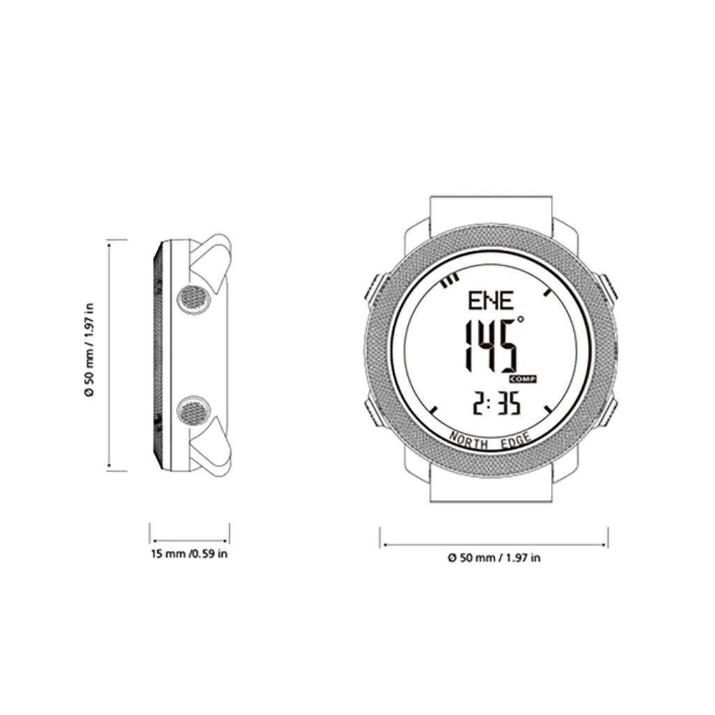 Мужские спортивные Смарт часы NORTHEDGE APA CHE на Android IOS цифровые наручные с GPS 5 АТМ