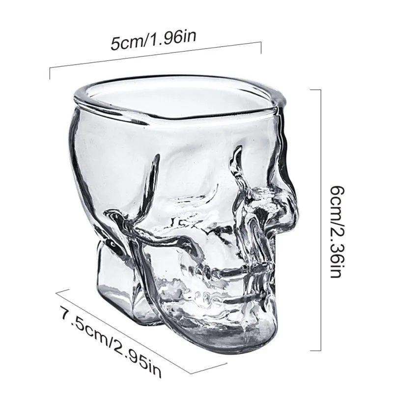 Набор из прозрачного стекла в форме черепа 1/2/6 Новинка 2 8 Oz Shot Glass es декоративные