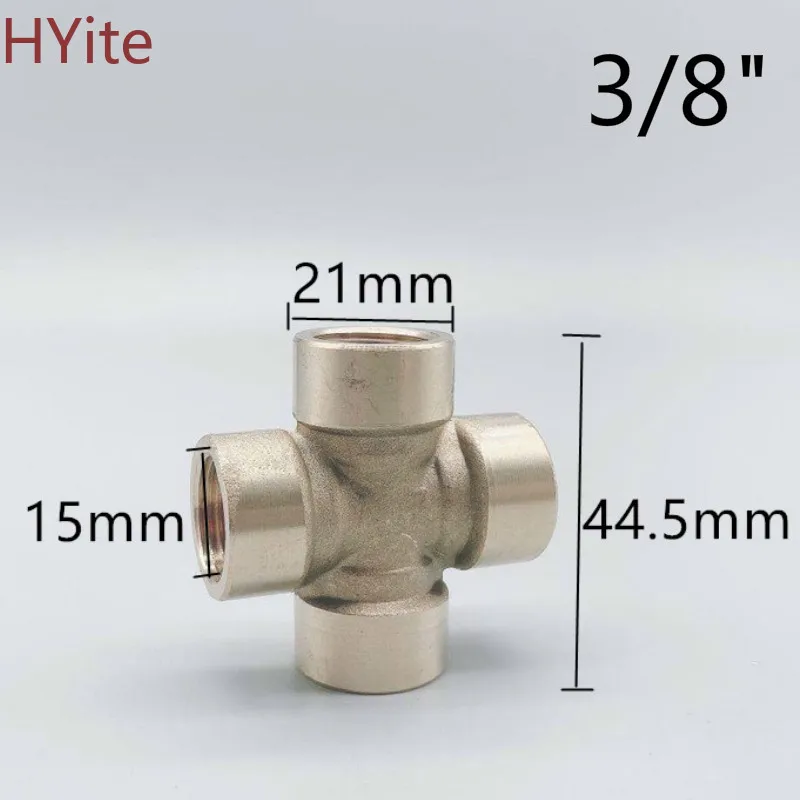 Brass Pipe Fitting 4 Way Connector Cross 1/4" 3/8" 1/2" male Thread Copper Barbed Coupler Adapter Coupling | Обустройство