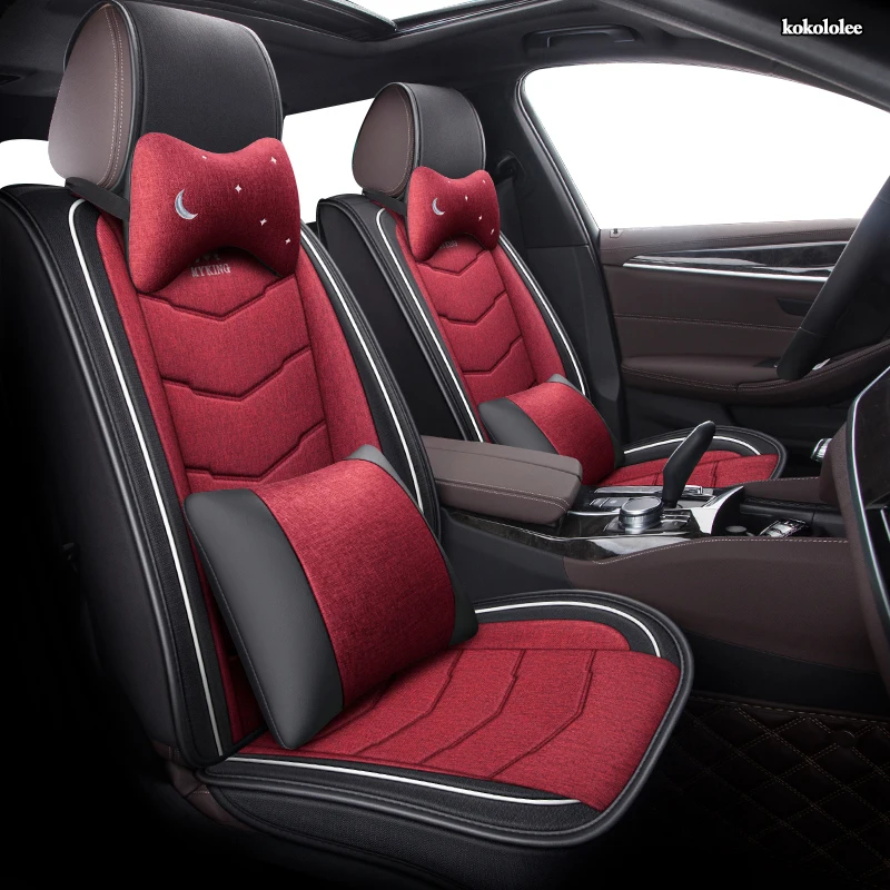 

Чехлы для автомобильных сидений kokololee льняные для всех моделей Honda accord CRV XRV Odyssey city crosstour civic crider vezel подходят для автомобильных сидений
