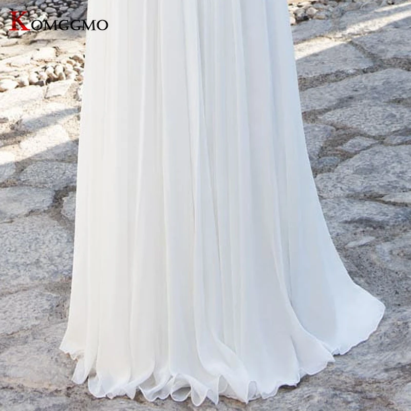 

Illusion O-Neck Embroidery Appliques Tulle Sleeveless A-Line Wedding Dress Elegant Button Back Sweep Train Lace Bridal Gown