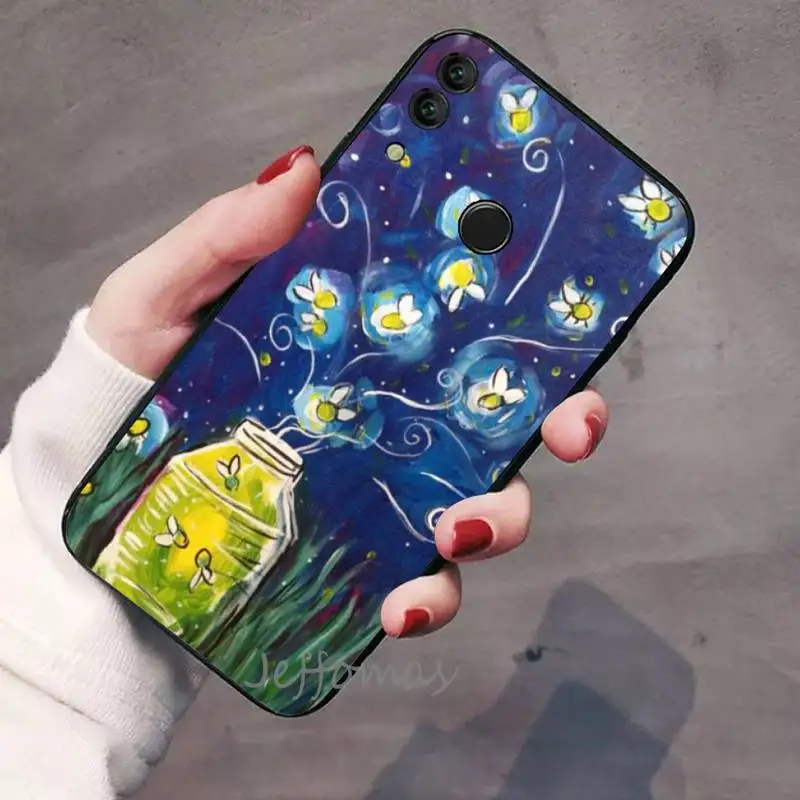 

Beautiful animal Firefly painting Phone Case For Huawei Honor view 7a5.45inch 7c5.7inch 8x 8a 8c 9 9x 10 20 10i 20i lite pro