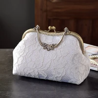 vintage classic lace bag wedding shell lock bags women shoulder crossbody bag chain 2021 new womens handbags purses