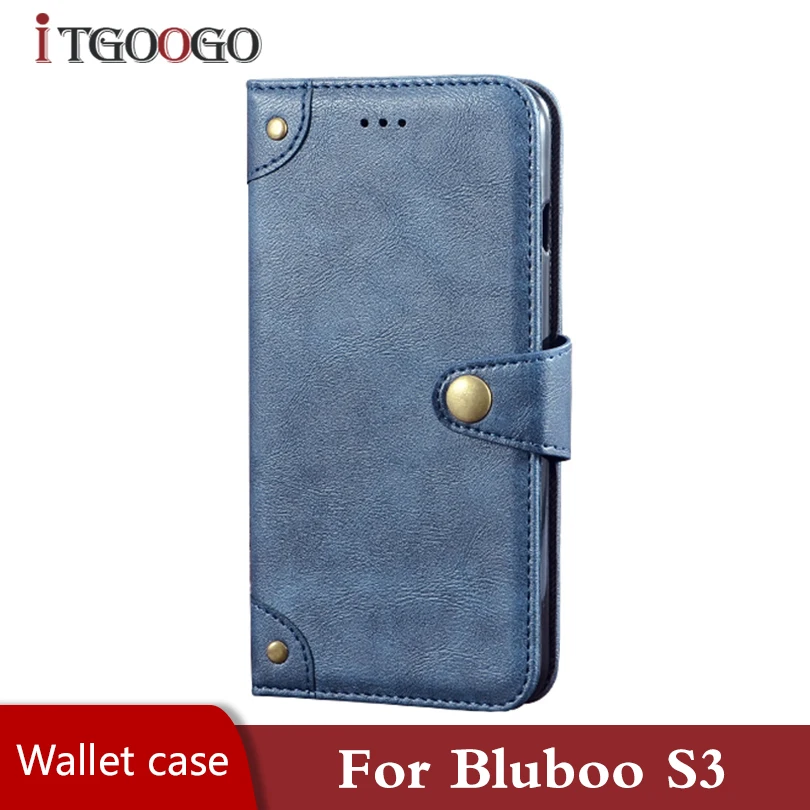 Флип чехол для Bluboo S3 кожаный на заднюю панель противоударный Магнитный Роскошный