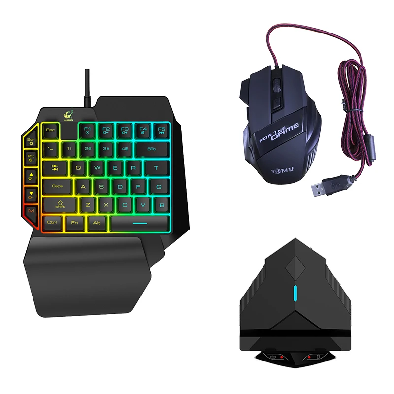 3 в 1 Bluetooth игровая клавиатура Мышь комбо-конвертер двойной наушников адаптер