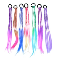 2pcspack new girls kids twist braid rope simple rubber band hair accessories kids wig rope hair braider tools head wear