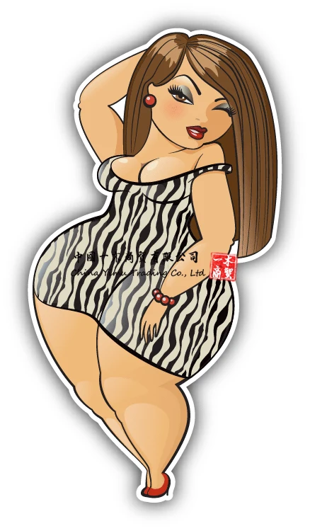 Привлекательные коричневые волосы полная женщина автомобиль бампер наклейка Snapchat винил пехинча звонок на работу киберпанк playboy коготь Лейн Hentai