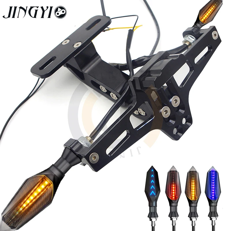 Рамка заднего номерного знака мотоцикла CNC светодиодный сигнал поворота для Honda