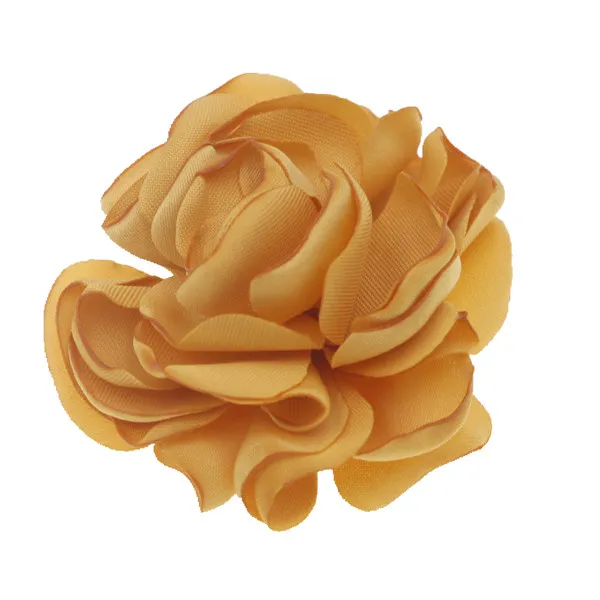 dark yellow 5 см Детские DIY завивки Цветы аксессуар бутик свадебные декорации цветок без зажимов без головная повязка, аксессуары для волос 10 шт./партия - Цвет: dark yellow