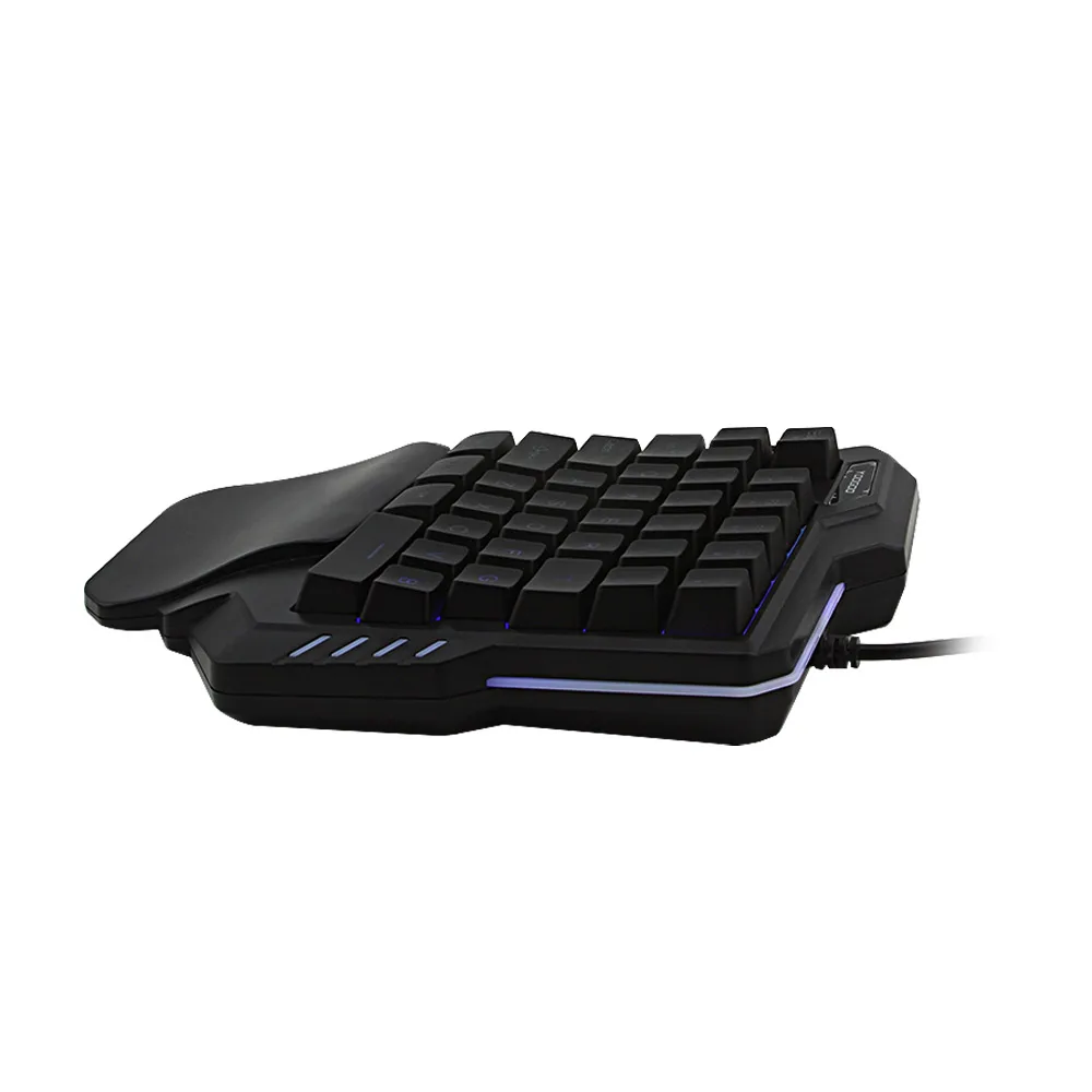 RGB игровая клавиатура Проводная с одной рукой подсветкой PC Gamer Клавиатура