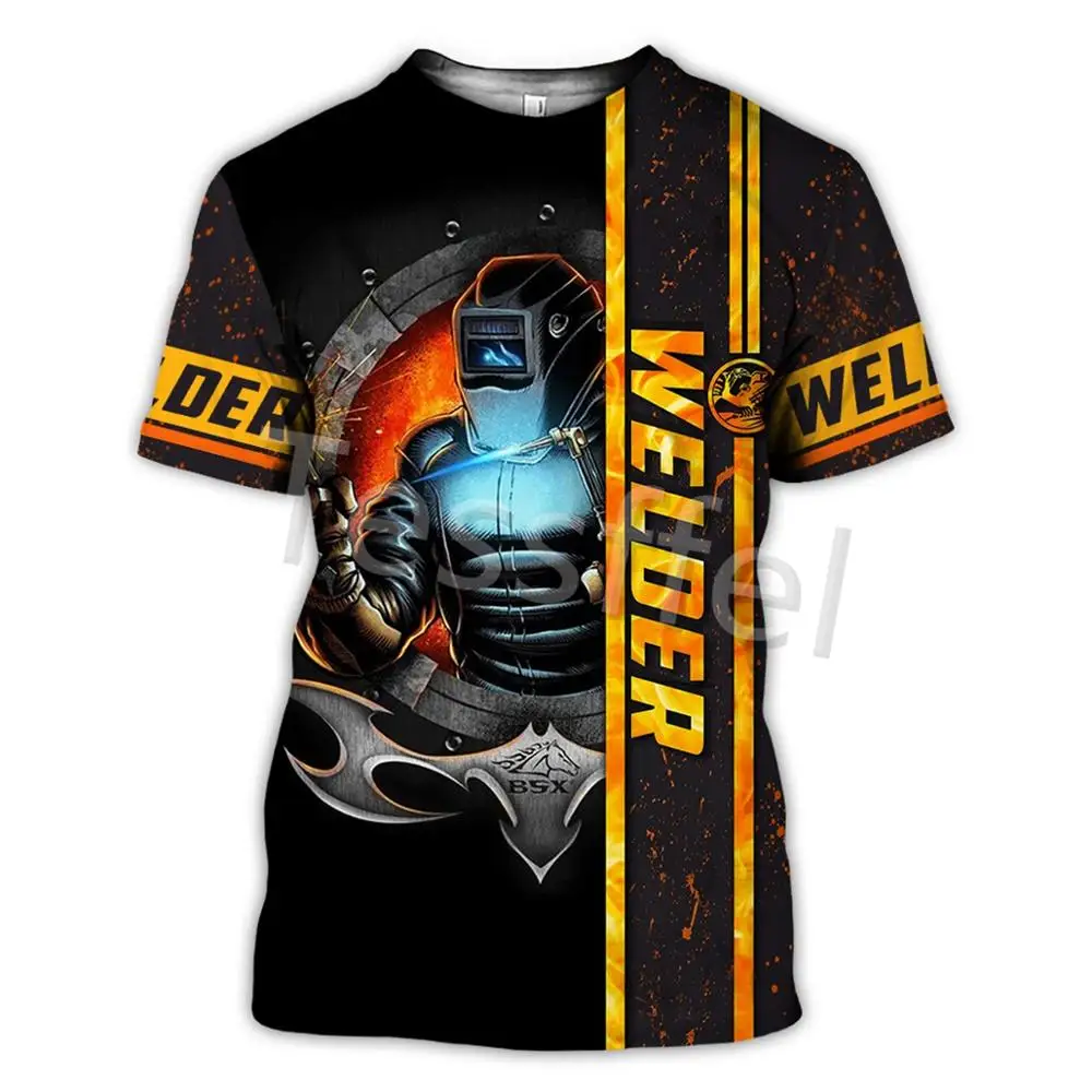

Tessffel Professional Welder 3D Printed New Harajuku T-shirt Summer Streetwear Men and Women Top Short Sleeve Style-12