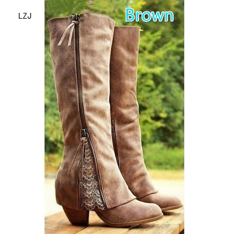 Chaussures femme/женские ботинки; зимние сапоги до колена; дизайнерские кружевные сапоги; Botas Mujer; женская обувь; botas mujer; invierno