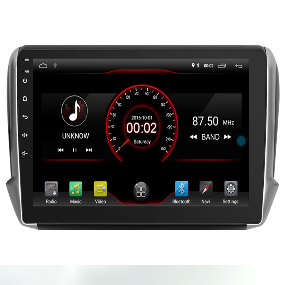 10 2 "2.5D автомобильный DVD мультимедийный плеер для Peugeot 2008 208 Android радио магнитофон