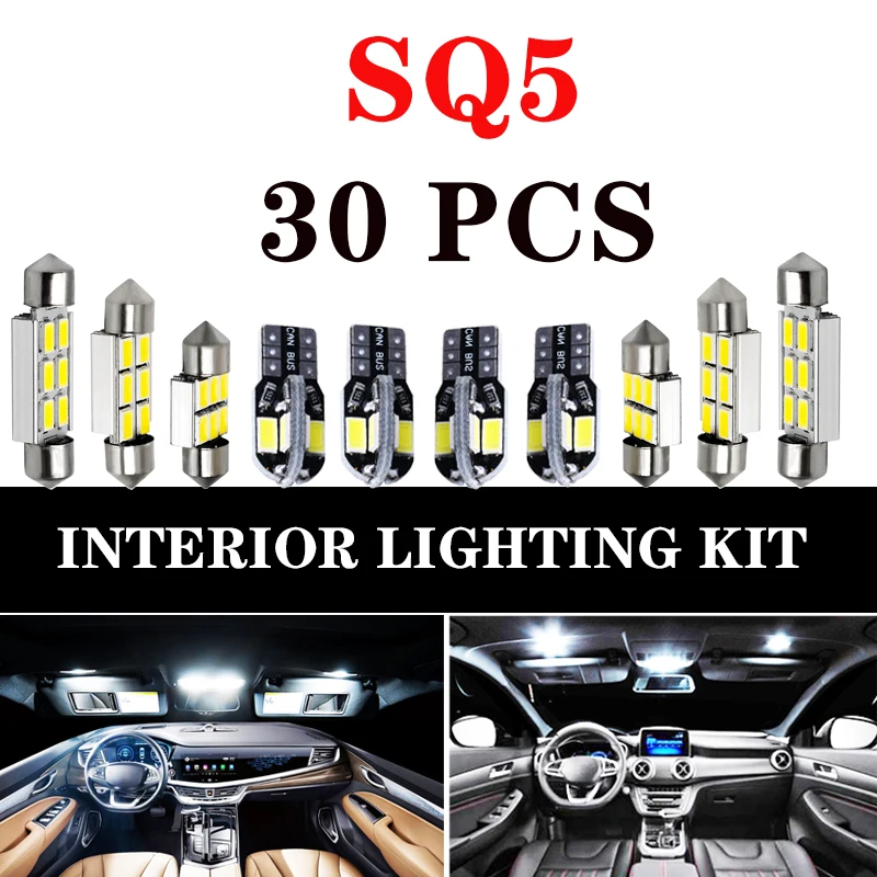 100% Белая светодиодная лампа Canbus без ошибок комплект для освесветильник салона