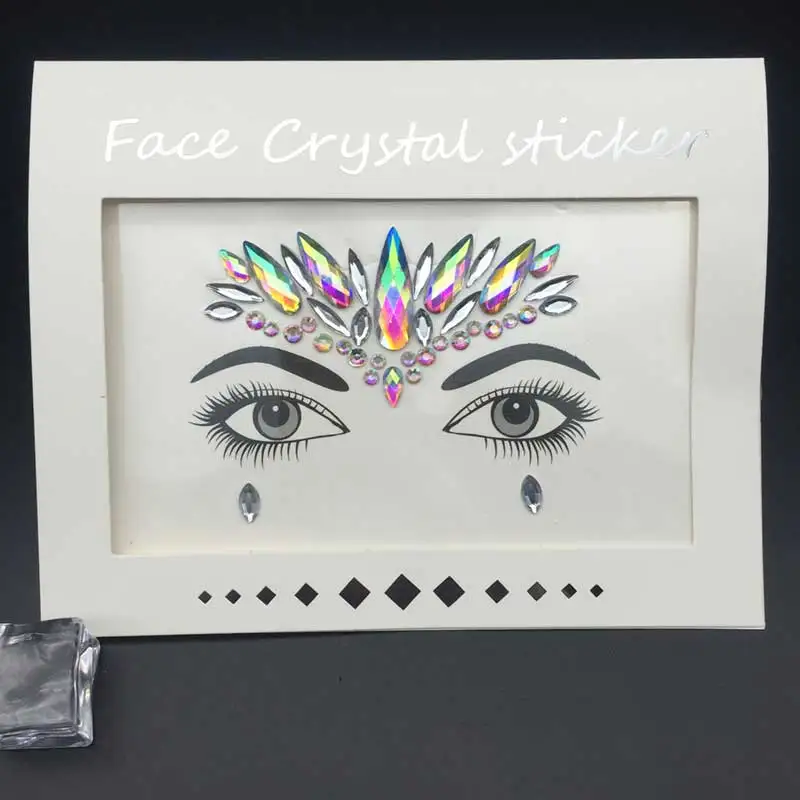 Лицо самоклеящиеся стразы стеклянная наклейка Стразы Украшения для тела