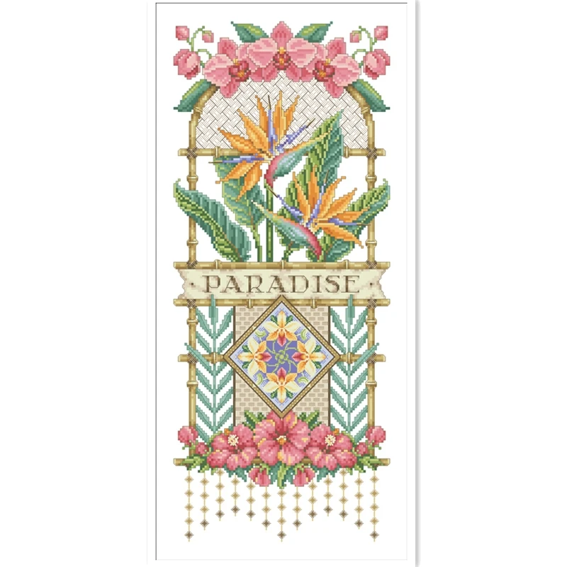 Посылка для вышивки крестиком Paradise flower Орхидея 18ct 14ct 11ct ткань хлопковая нить