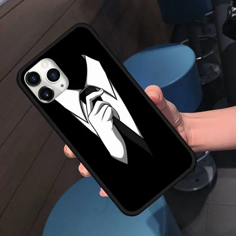 

man Suit shirt lion tie tiger Phone Case For iphone 7 8 12 11 XR XS pro Max Mini plus Soft silicone cover shell funda