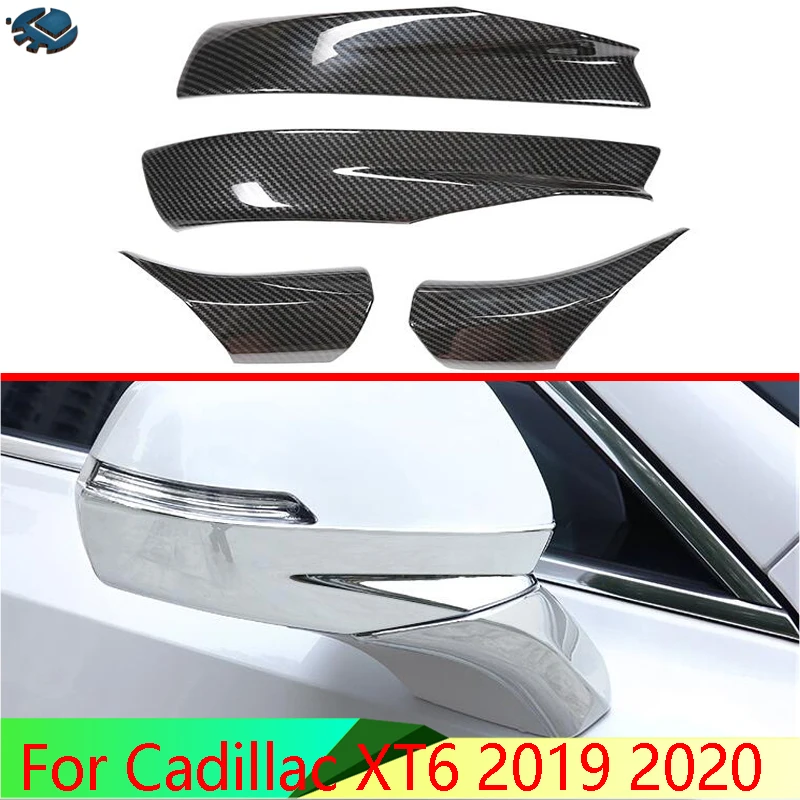 

For Cadillac XT6 2019 2020 ABS Chrome Side Mirror Rear View Wing Chrome Cover Trim Molding Bezel Car Styling