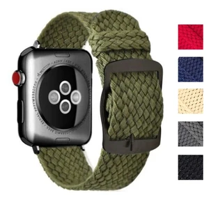 Ремешок для Apple Watch Series 6 SE 5 4 321 Band 38 мм 42 мм, нейлоновая мягкая сменная Спортивная петля для iwatch 6 5 4 3 2 1 40 мм 44 мм