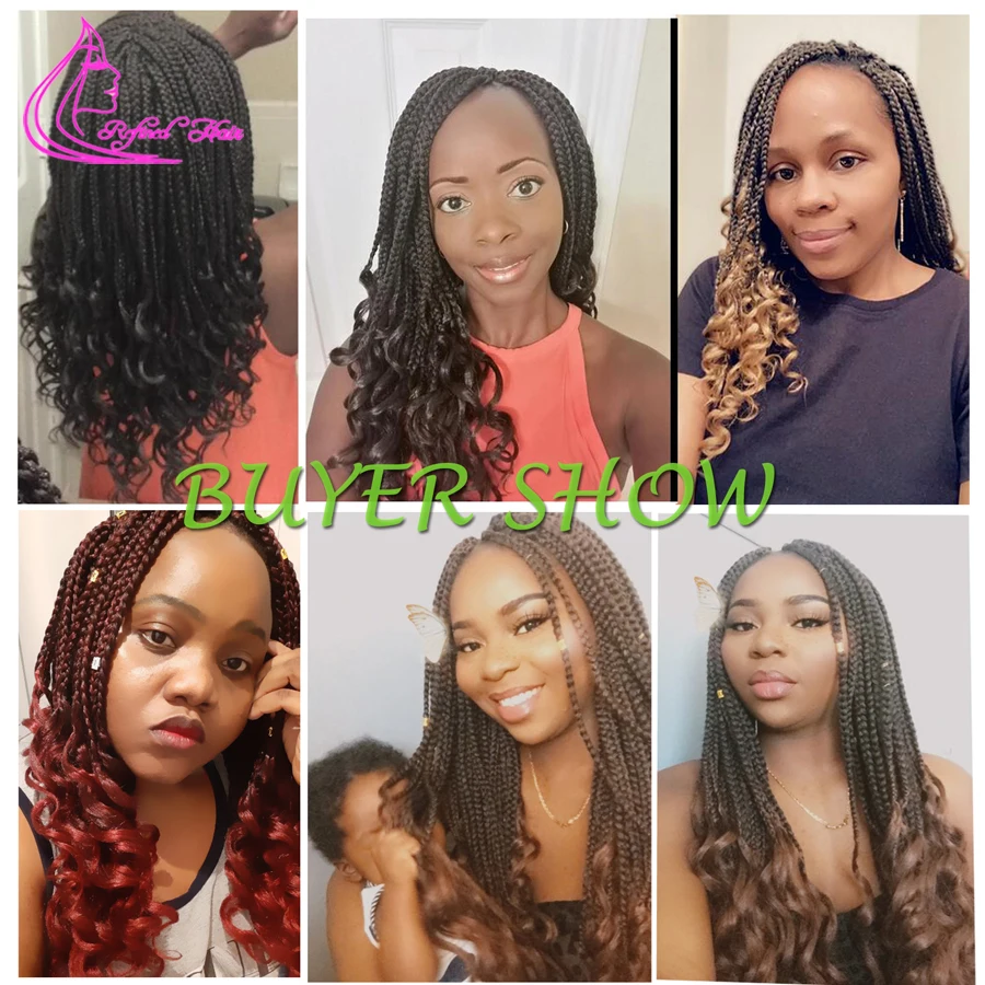 Рафинированный Уход за волосами богиня коробка Косы с крючком вьющиеся