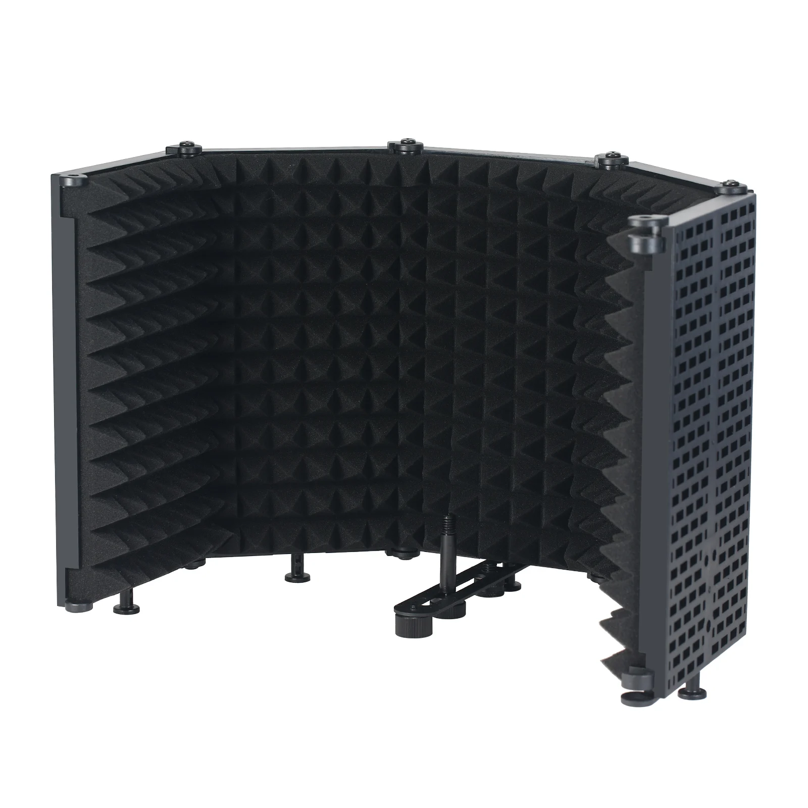 

docooler Microphone Isolation Shield 5-Panel Foldable Wind Screen for Recording Studio Foldable High-Density Absorbing Sponge