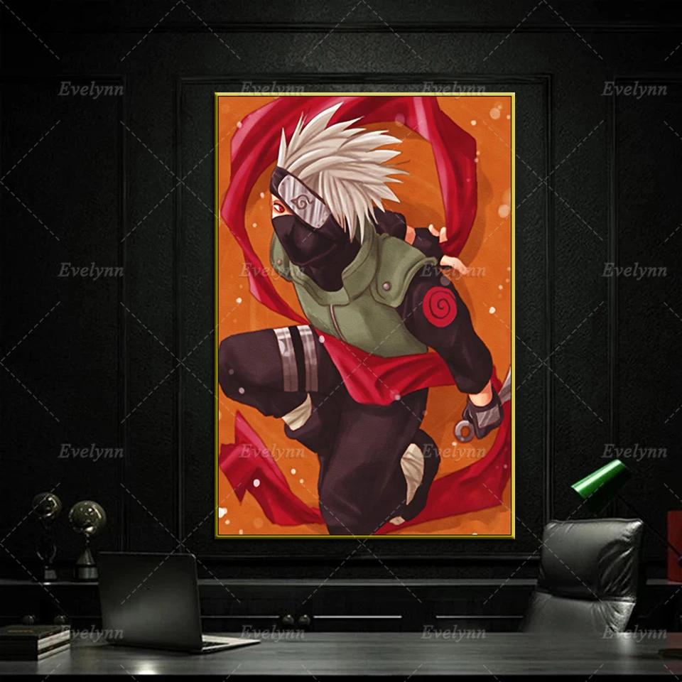 

FUdongNaruto Kakashi Mode Anime Canvas Posters Living Room Cuadros Wall Art Painting Nordic Home Bedroom Decor Prints Pictures G
