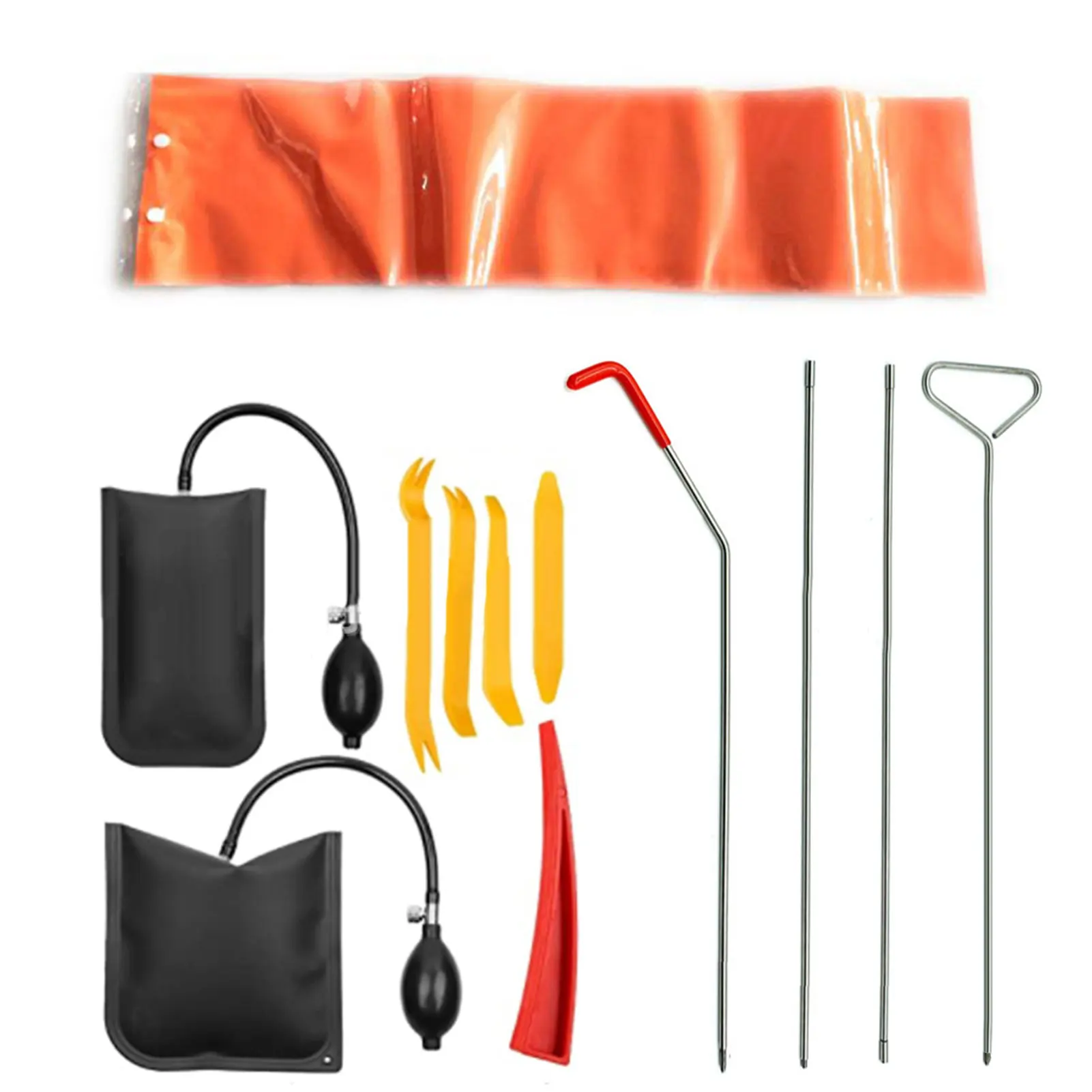 

Level 4 Professional Car Tool Kit Special Tools For Repairing Doors Hails Pit Scratches Crowbar Hook Kit