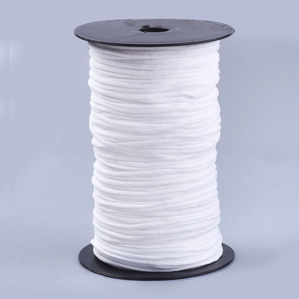 Плоская нейлоновая эластичная лента для маски на лицо 2 мм ~ 3 петля ушей белый