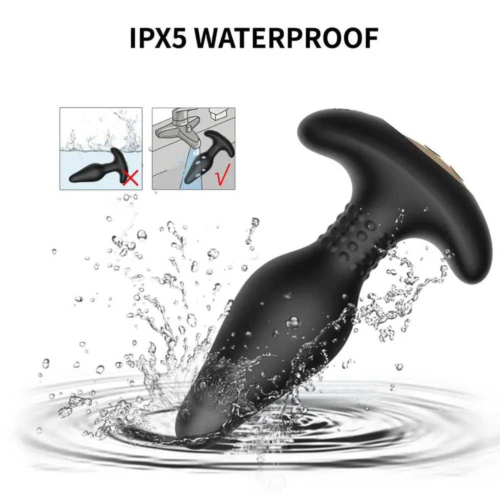 Анальная пробка вибратор с пультом дистанционного управления 10 режимов массажер