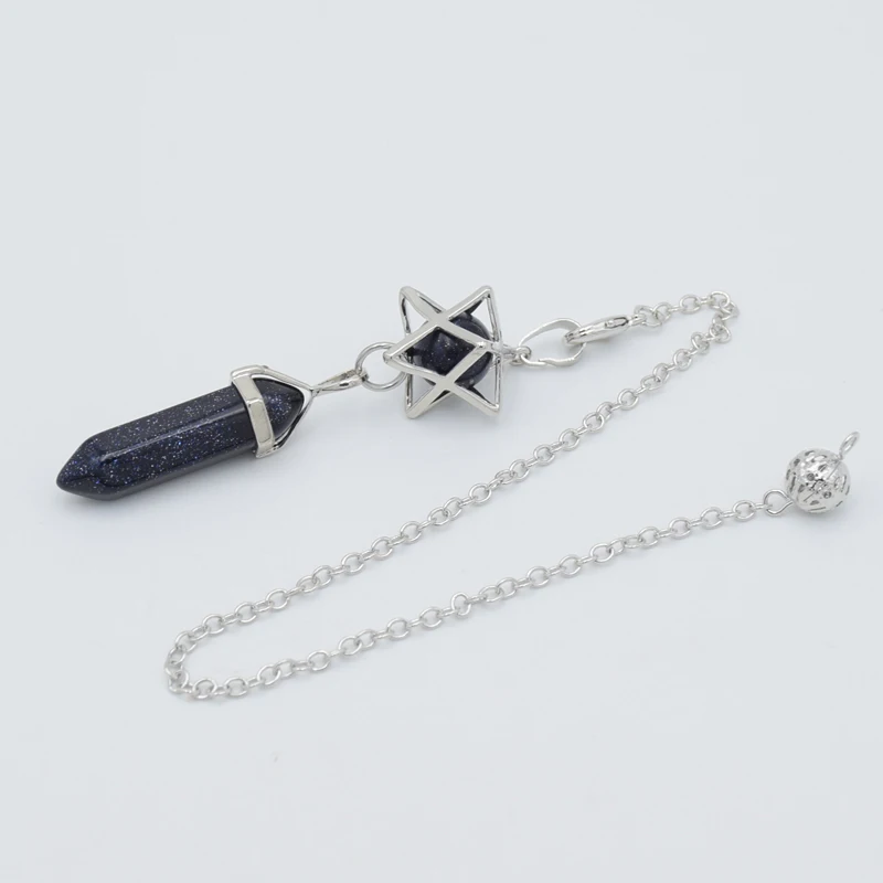 Натуральный камень кристалл шестигранная призма маятник для придания гадания