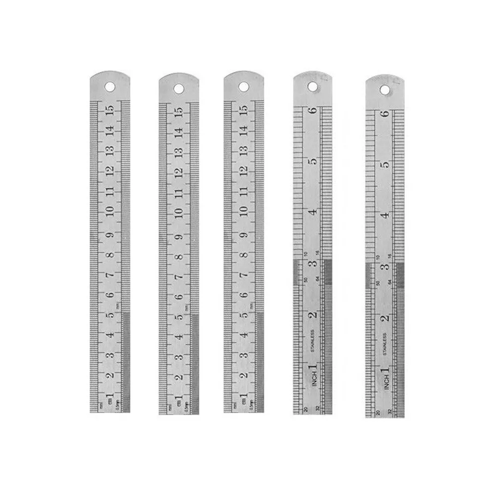 

15cm Straight Ruler 5Pcs Dual Side Measurement Measuring Tool Precision