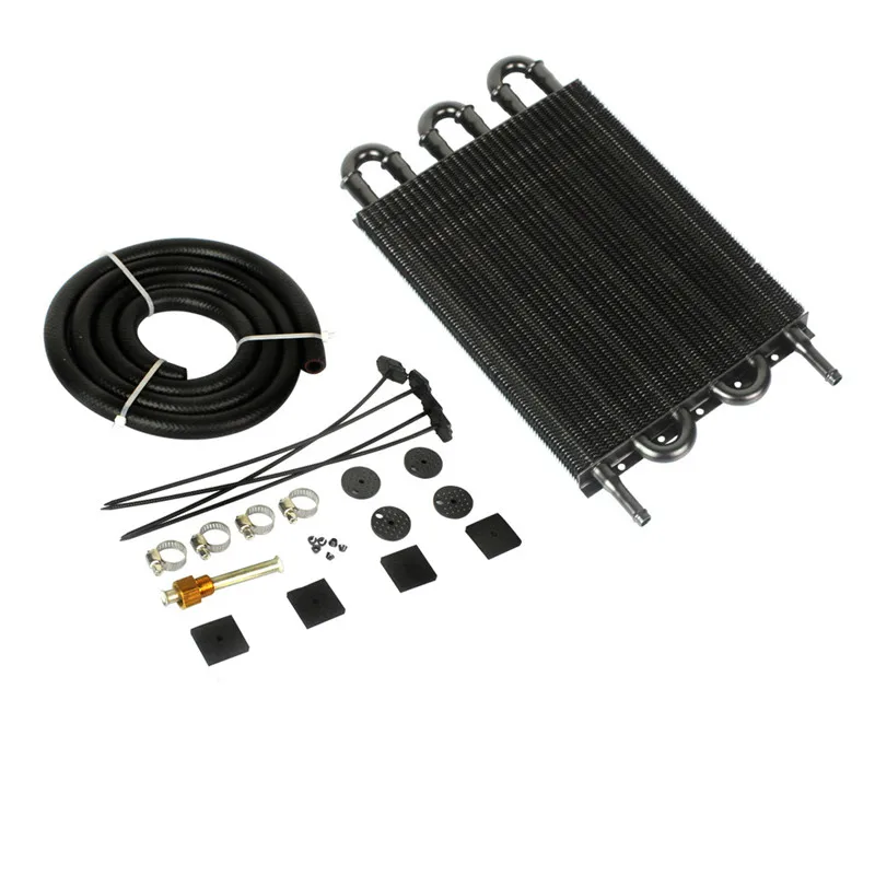 

Automotive Retrofit Radiator Wave Box Oil Transmission Remote Transfer Cooler Black For General Purpose Models