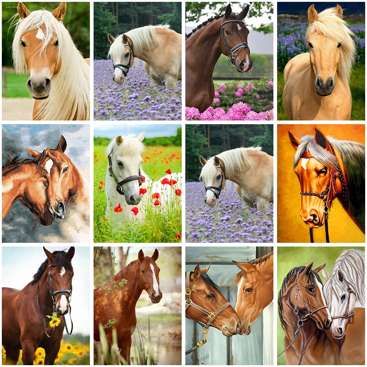 

Круглая алмазная живопись 5d «сделай сам», животное, лошадь, алмазная вышивка, Набор для вышивки крестиком, украшение для дома, Новогодний подарок